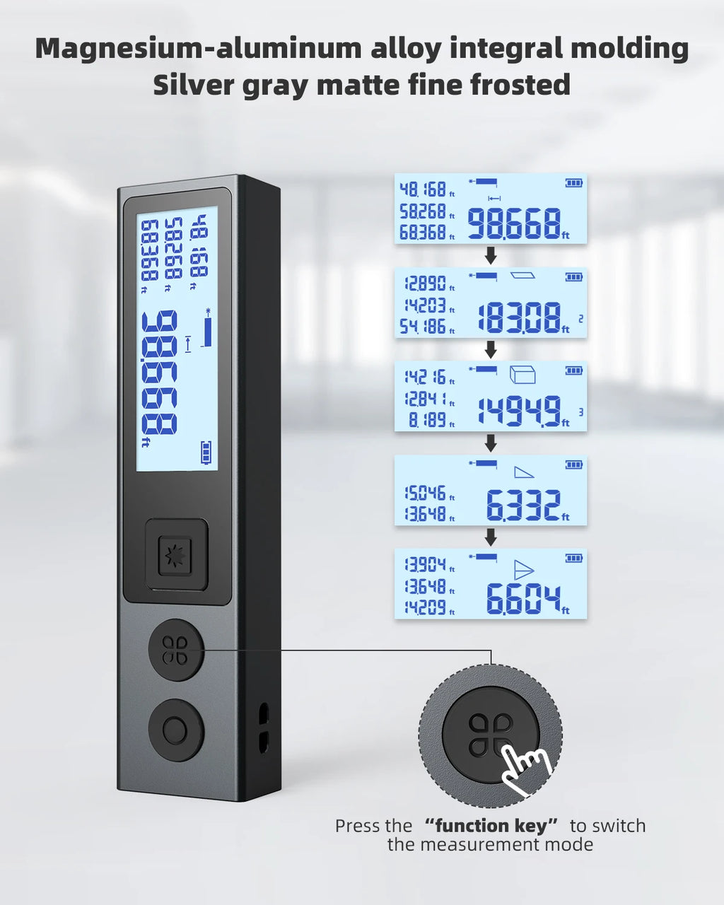 MILESEEY M120 Laser Tape measure,30M 40M Metal Texture Bluetooth Laser Distance Meter,suit for Designers, DIY enthusiasts
