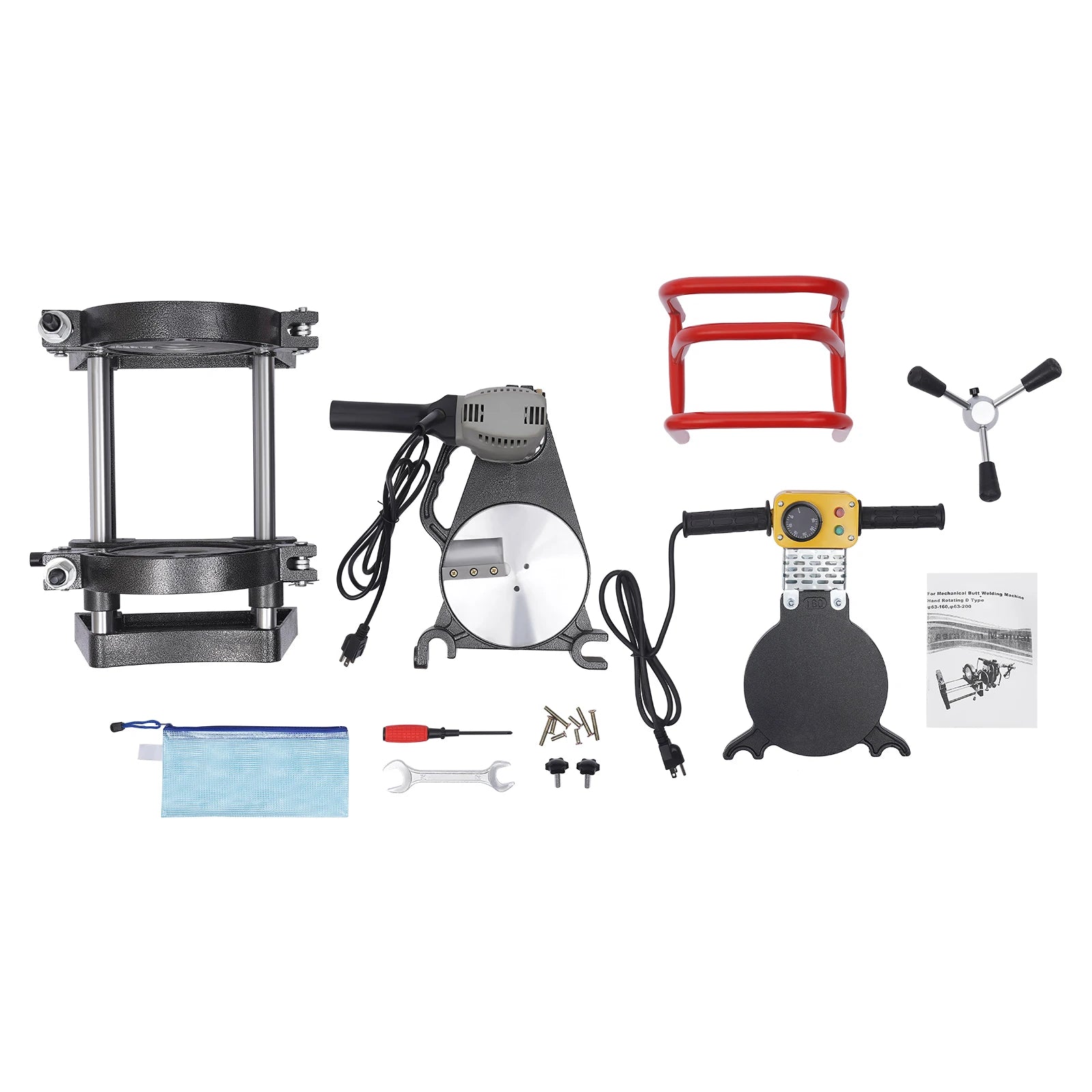 Double Ring Pipe-Fusion-Welder Manual Operated Button Fusion Welding Machine for Pipes