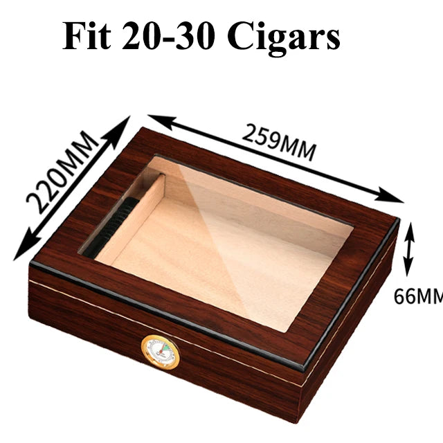 Spain Cedar Wood Cigar Humidor Box Portable Travel Cigar Case W/ Humidifier Hygrometer Cigar Humidor Sigaren Box For Cigars