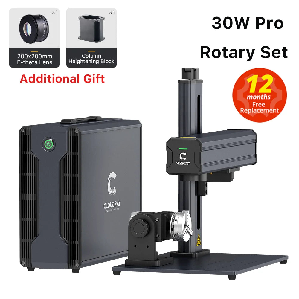 Cloudray 30/50/60W Fiber Laser Marking Machine 110*110mm For Cutting Jewelry Gold Silver Stainless Steel Copper Aluminum Sheet