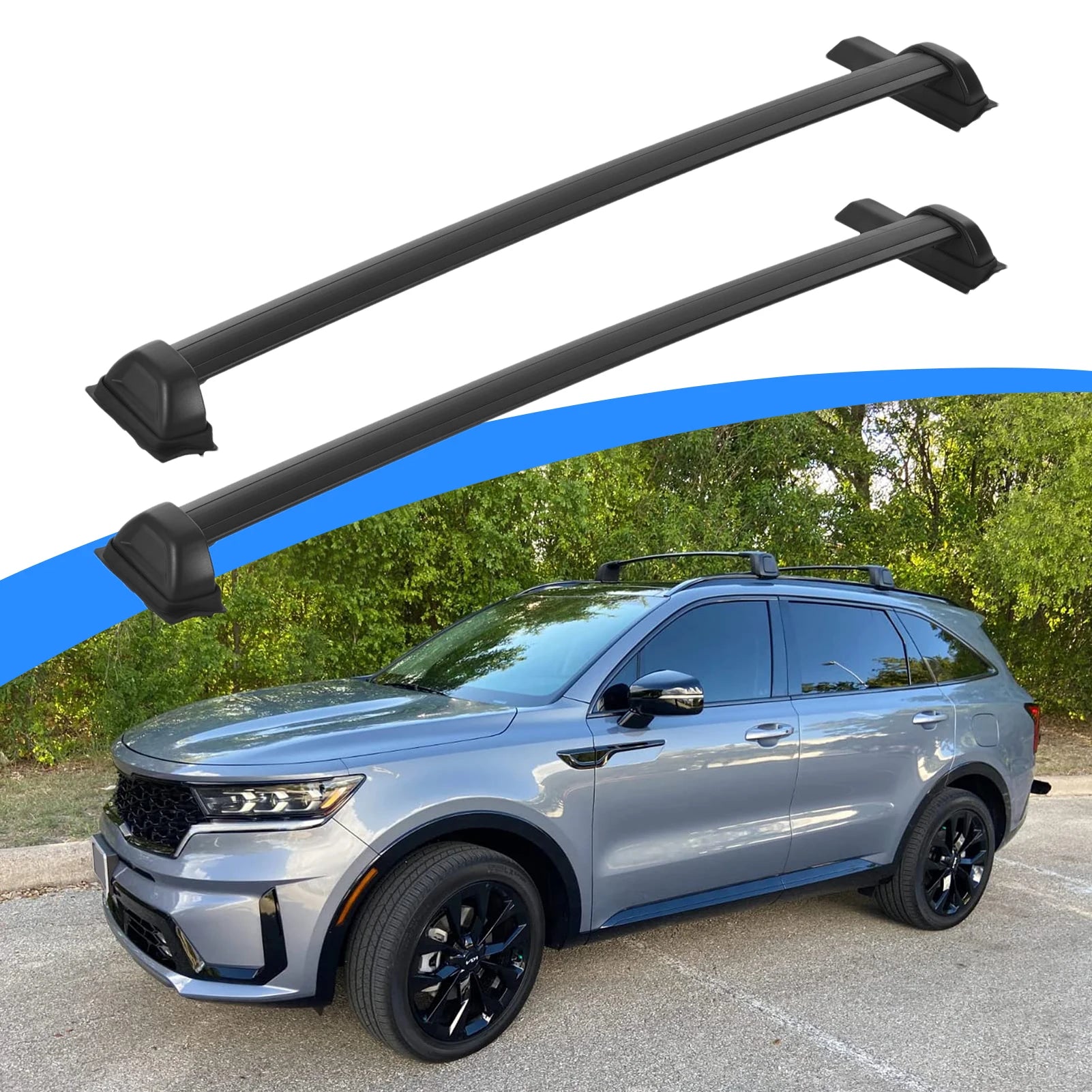 Car Roof Cross Bars Aluminium Alloy Rack for Car top Roof Luggage Lightweight Travelling Vehicle Rooftop Cargo Carrier a pair