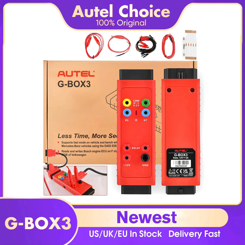 Autel GBOX3 Key Programming Tool G-BOX For Mercedes-Benz BMW Toyota 4A All Key Lost Work Key Programmer With KM100/ IM508/ IM608