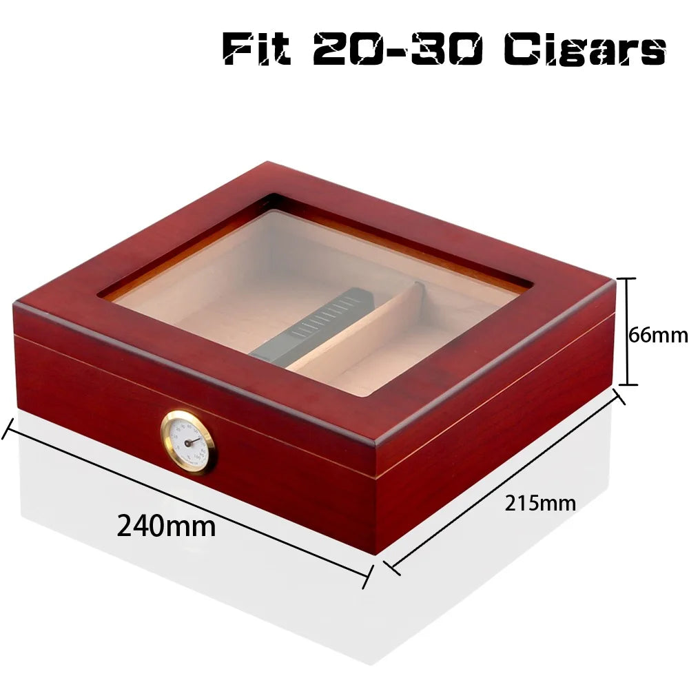 Spain Cedar Wood Cigar Humidor Box Portable Travel Cigar Case W/ Humidifier Hygrometer Cigar Humidor Sigaren Box For Cigars