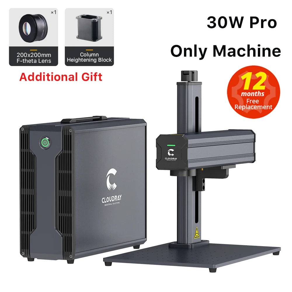 Cloudray 30/50/60W Fiber Laser Marking Machine 110*110mm For Cutting Jewelry Gold Silver Stainless Steel Copper Aluminum Sheet