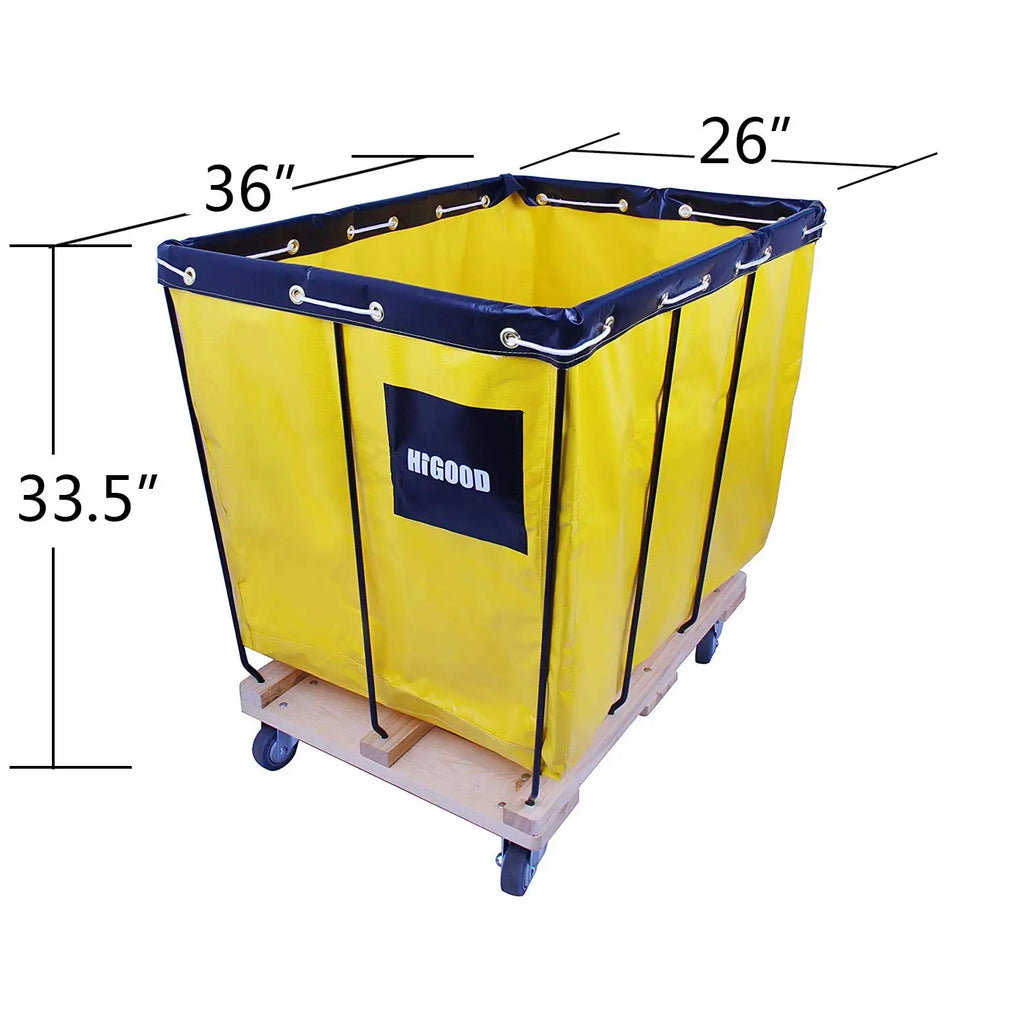 Basket Trucks,Service Carts Yellow 12 Bushel Knock Down Truck,Carts, 15.0 Cu. Ft, 600 Lb, 36"" L X 26"" W X 34"" H Capacity