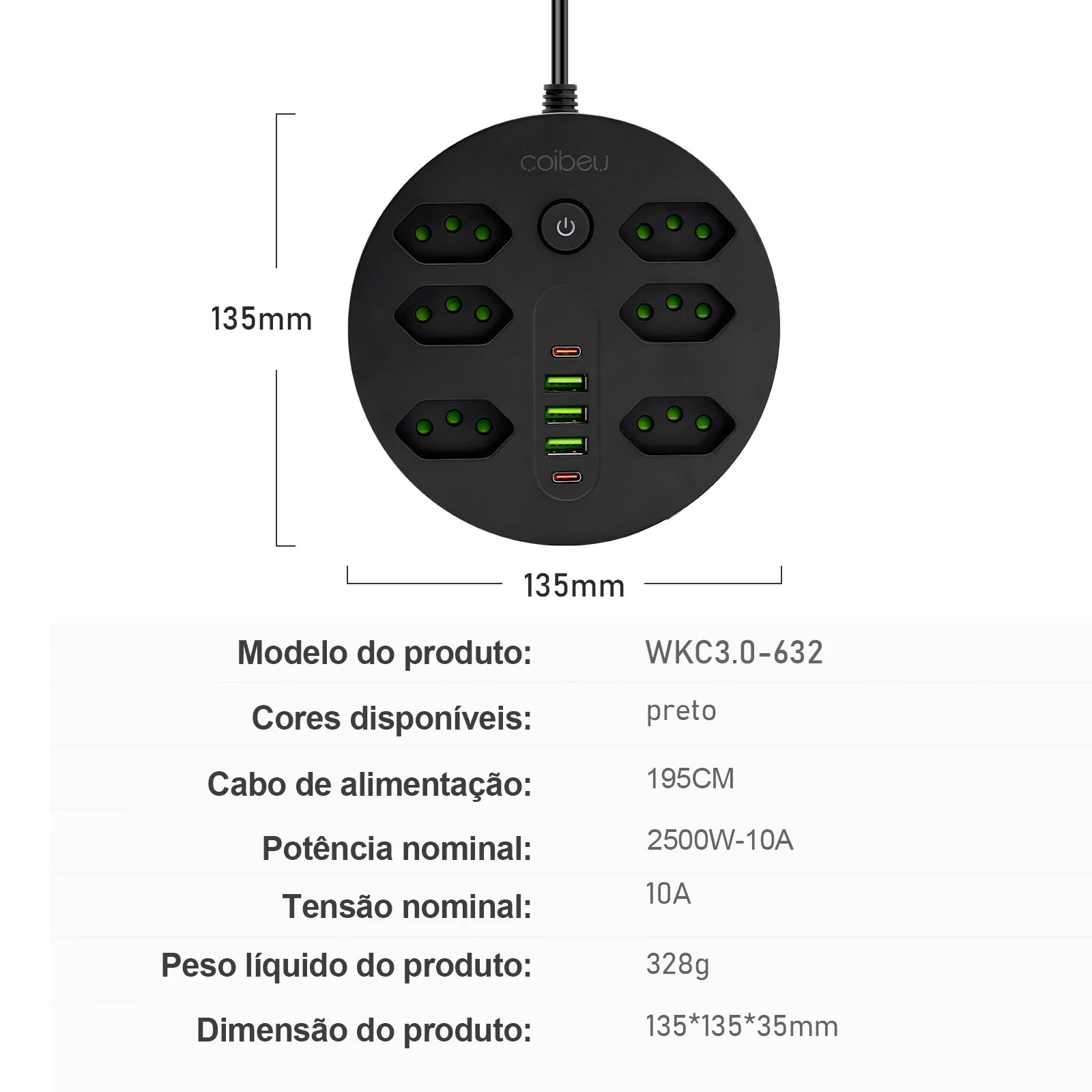 Extension socket, electrical extension, USB socket, power outlet line filter, socket extension, 10A,110-220V