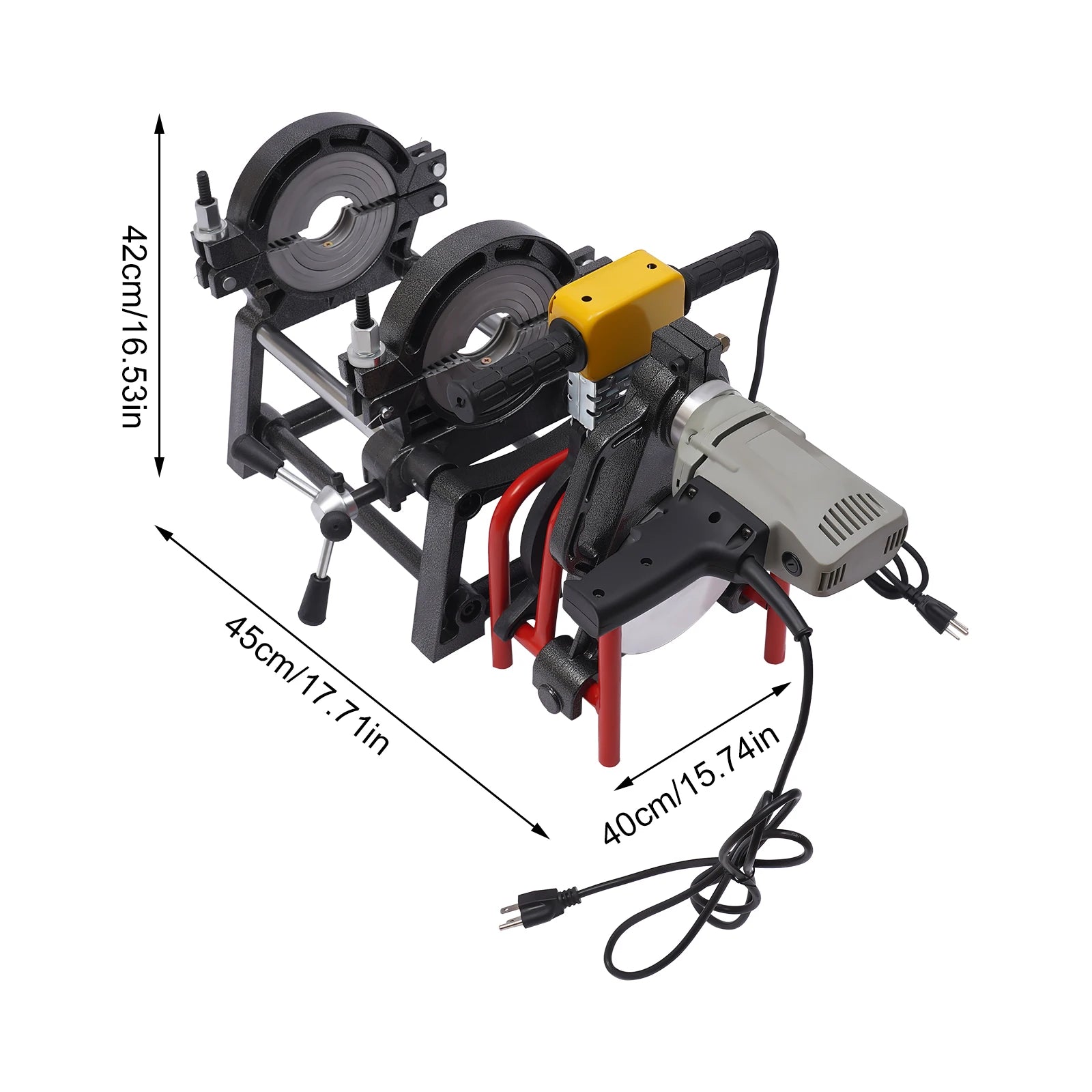 Double Ring Pipe-Fusion-Welder Manual Operated Button Fusion Welding Machine for Pipes